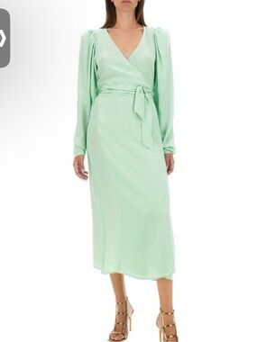 Rotate wrap silky dress